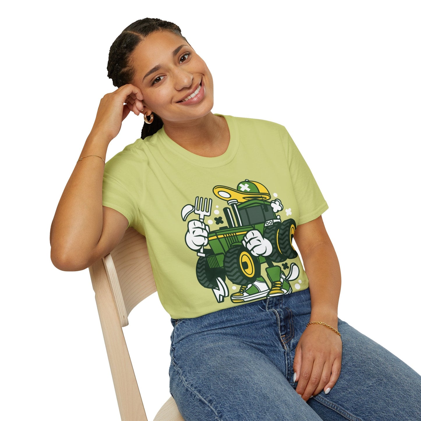 Cartoon T Shirt Animation Tee Funny Design Unisex Softstyle Cotton Shirt 64000 Comfort