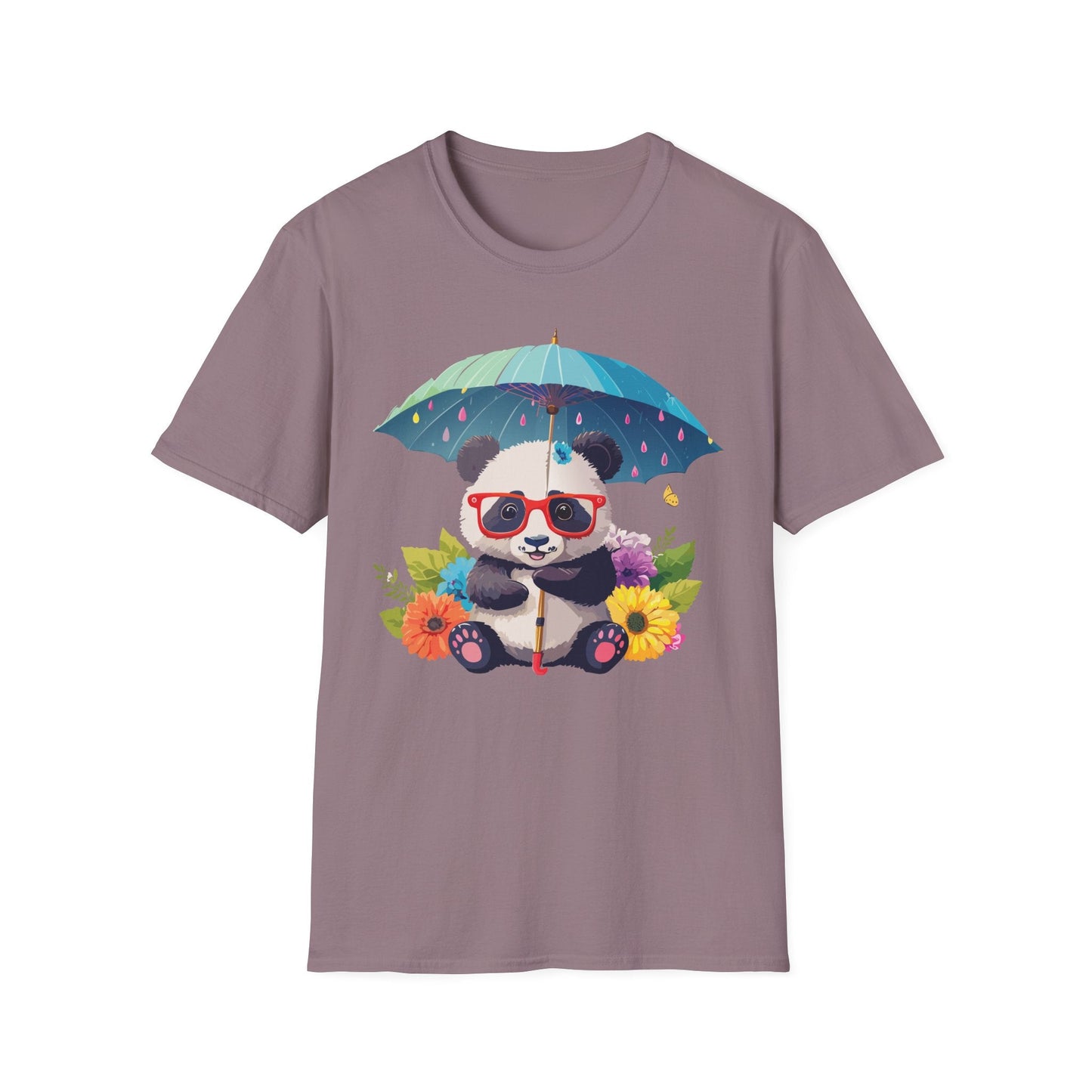 Panda Shirt Unisex Tee 100 Percent Ring Spun Cotton Softstyle Gildan 64000 Animal Print