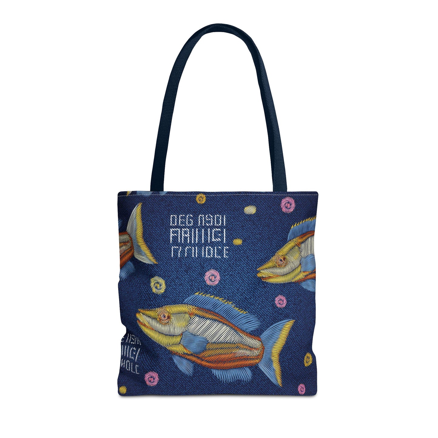 Denim Fabric Imitation Print Unisex Canvas Bag Poly Spun 3 Sizes Tote Bag 193-5