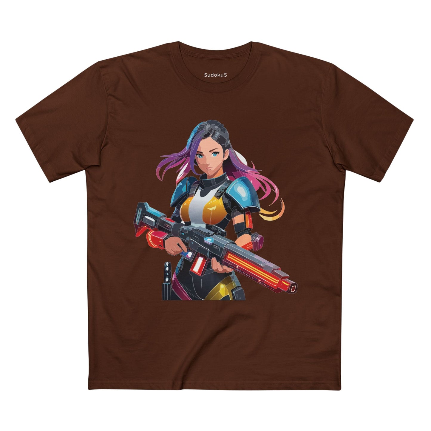 Army-woman Graphic Unisex 100 Cotton Staple Tee 19