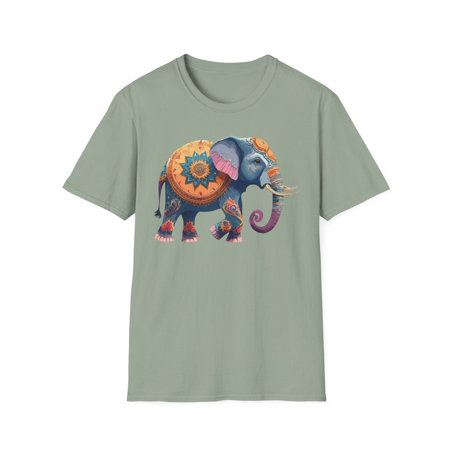 Elephant T Shirt Unisex Gildan Softstyle Tee 100 Percent Ring Spun Cotton Animal Shirt