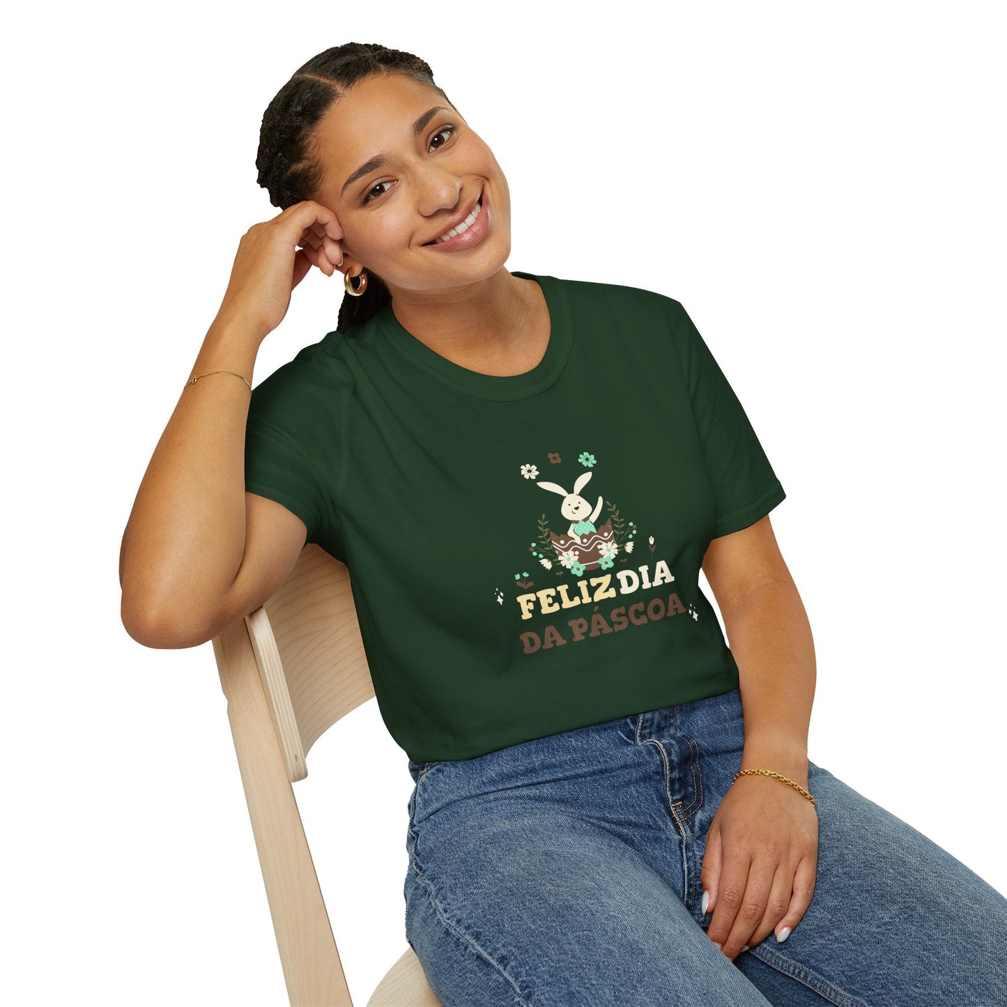 Easter Day T Shirt Unisex Softstyle Tee With Easter Design Print Gildan 64000 Comfort Fit