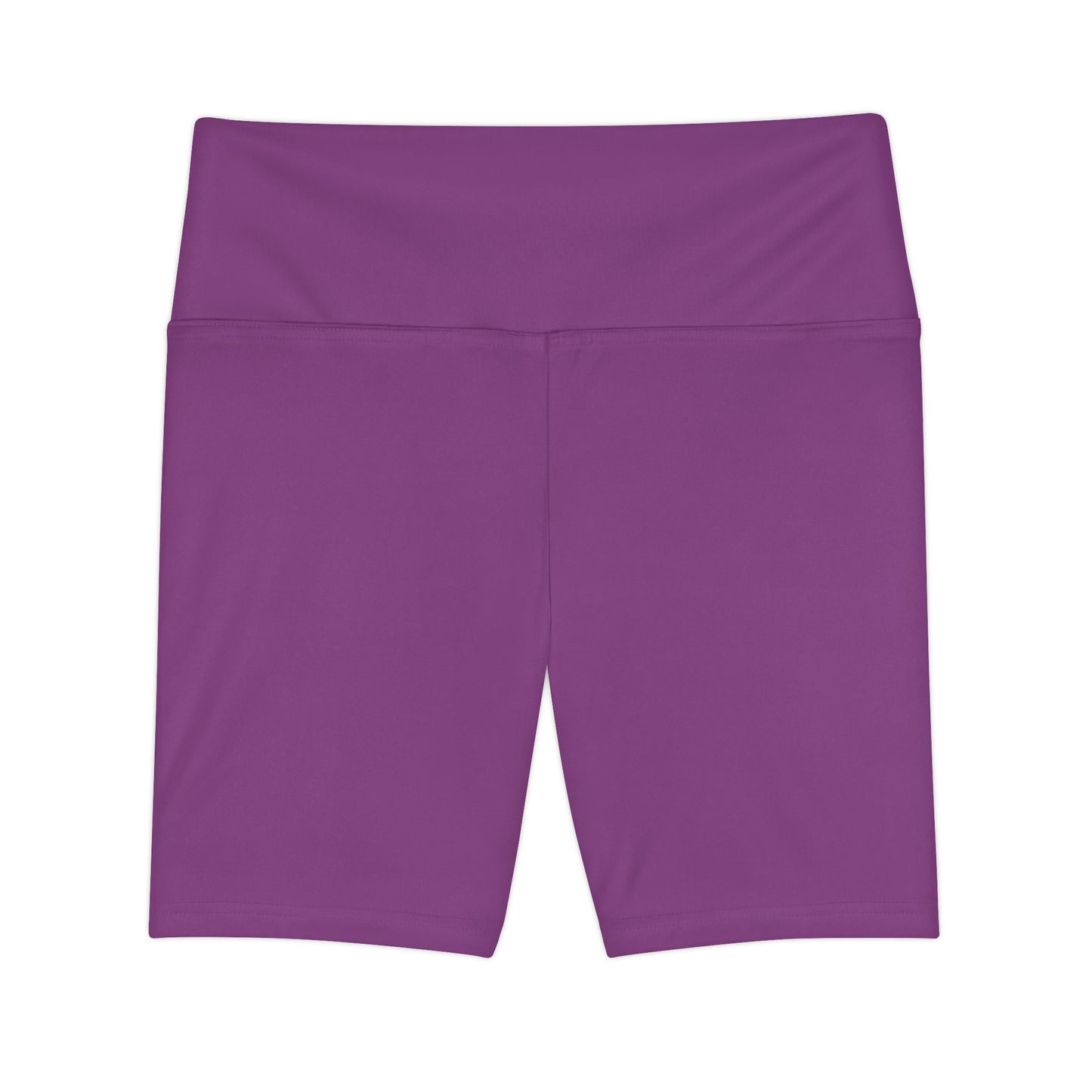 Grape Soda Bordo Purple High-Waist Women's Workout Shorts — Comfortable Biker Fitness Shorts for Yoga & Running