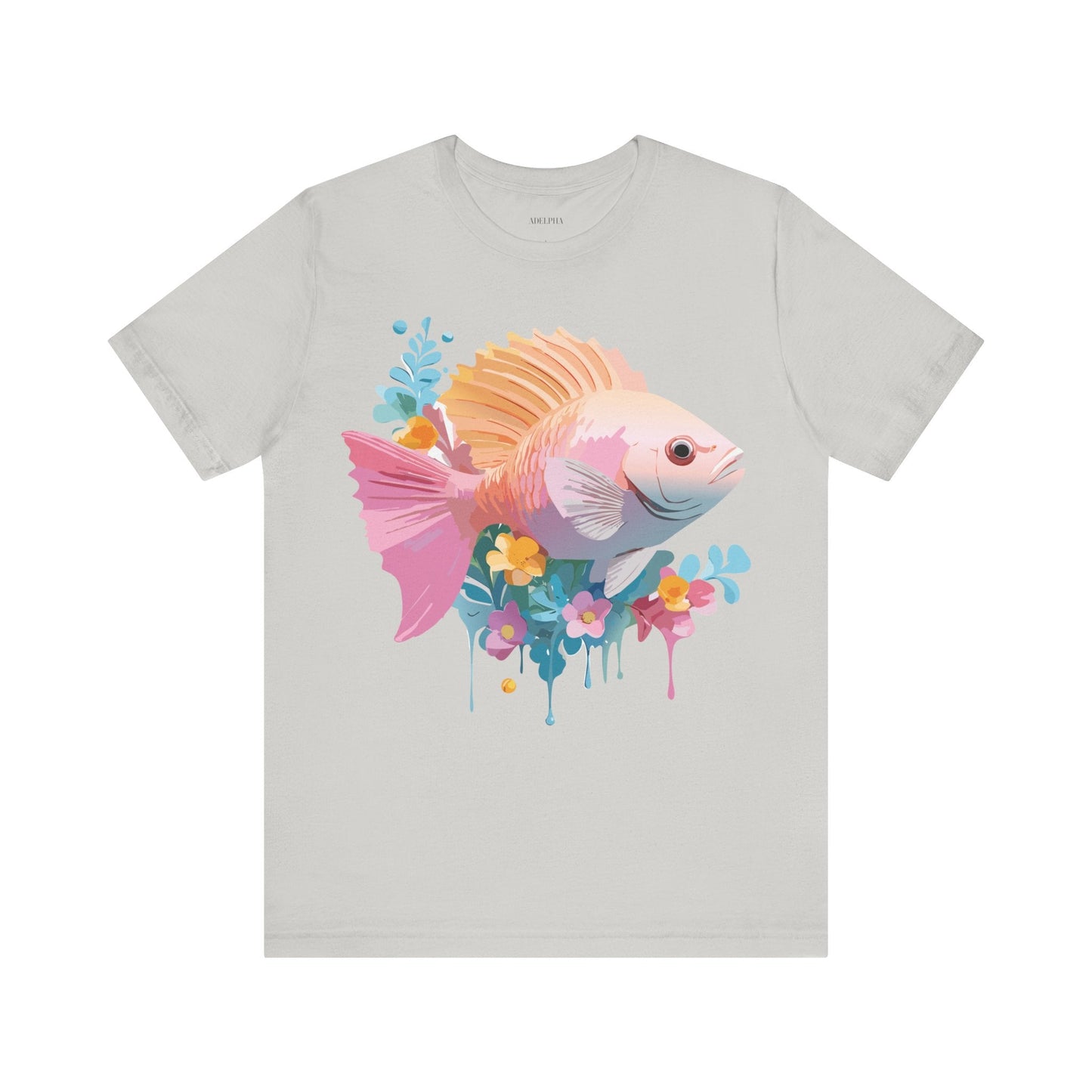 Adelpha Fish Shirt Unisex Graphic Tee With Vintage Inspired Artwork Short Sleeve