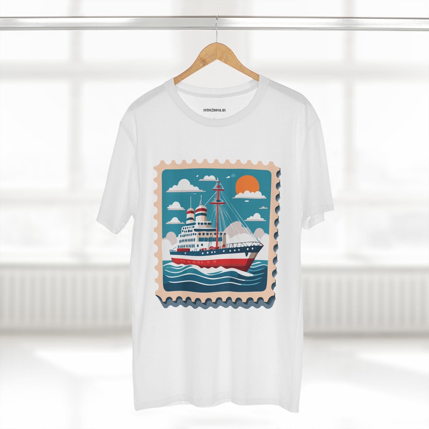 Stamp Shirt Postage Stamp Tee Unisex Premium Cotton Art Design From Retro2Nova Collection PS47