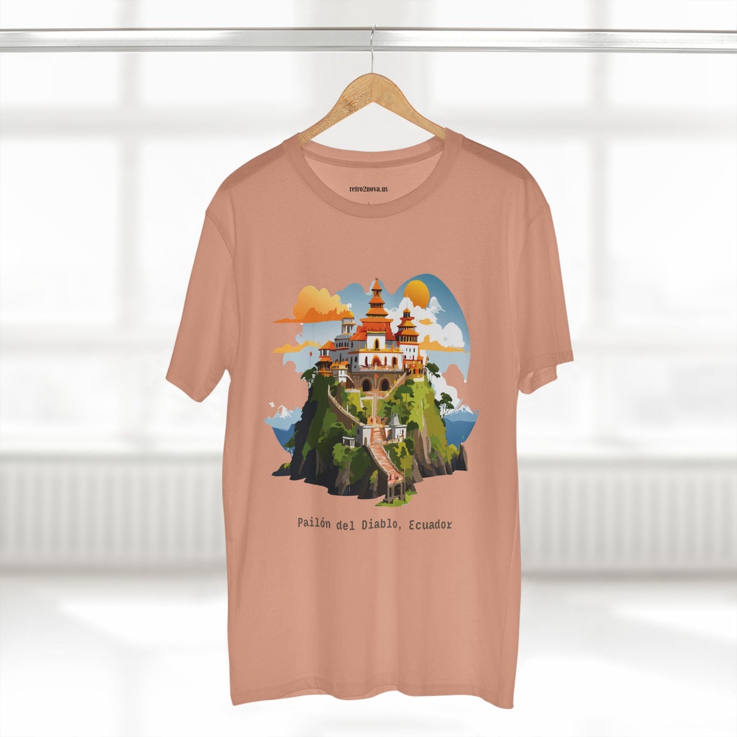 Travel Shirt Unisex Premium Cotton Tee With Original Art Design From Retro2Nova Ecuador Inspired