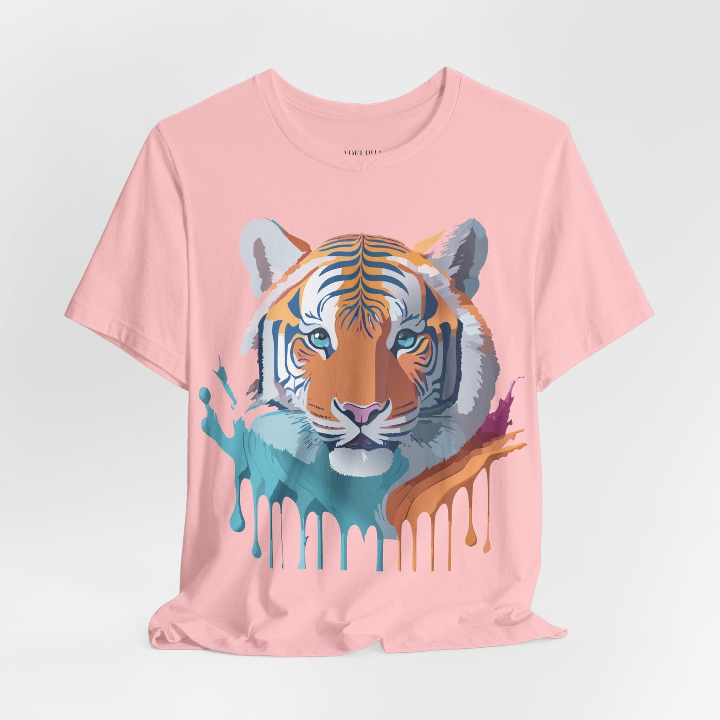 Tiger Graphic Tee Unisex Short Sleeve Shirt With Vintage Inspired Adelpha Artwork