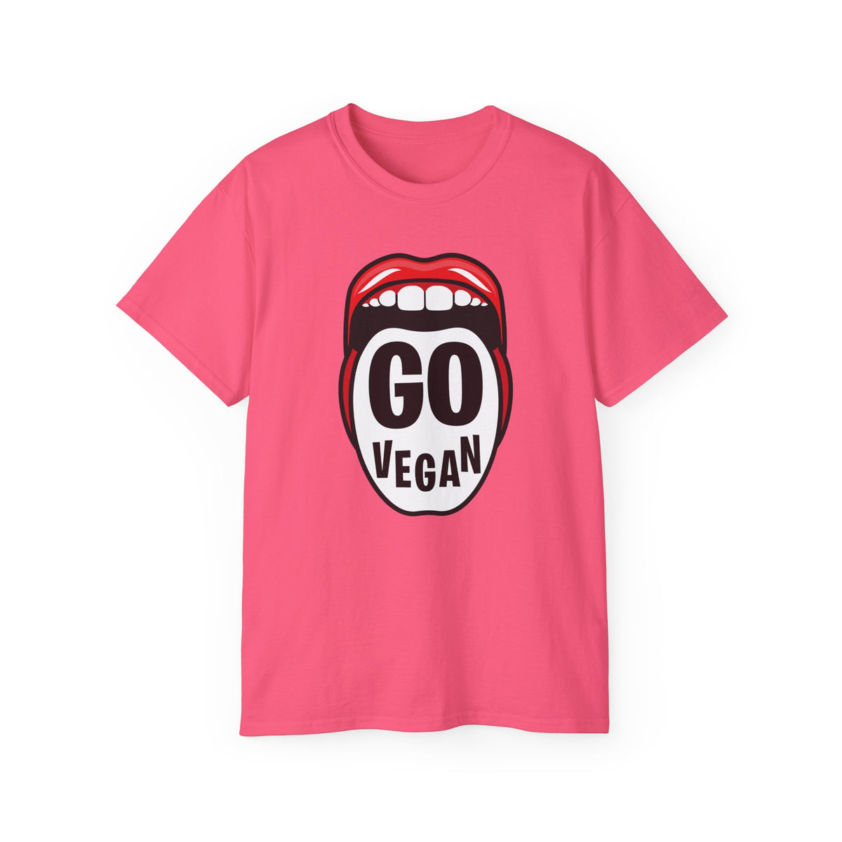 Go Vegan mouth graphic Tee | Vegan advocacy shirt