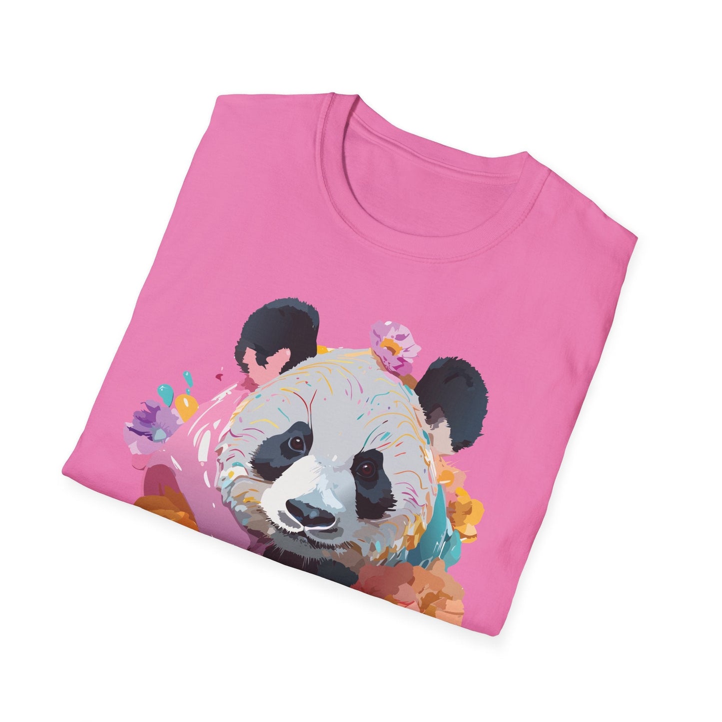 Gildan Softstyle Panda Shirt Unisex T Shirt With Panda Animal Design 100 Percent Cotton Tee