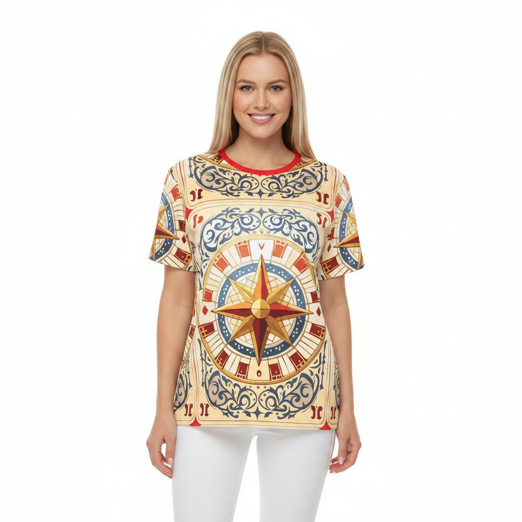 Unisex Poly T-Shirt with Abstract Graphic Design Print