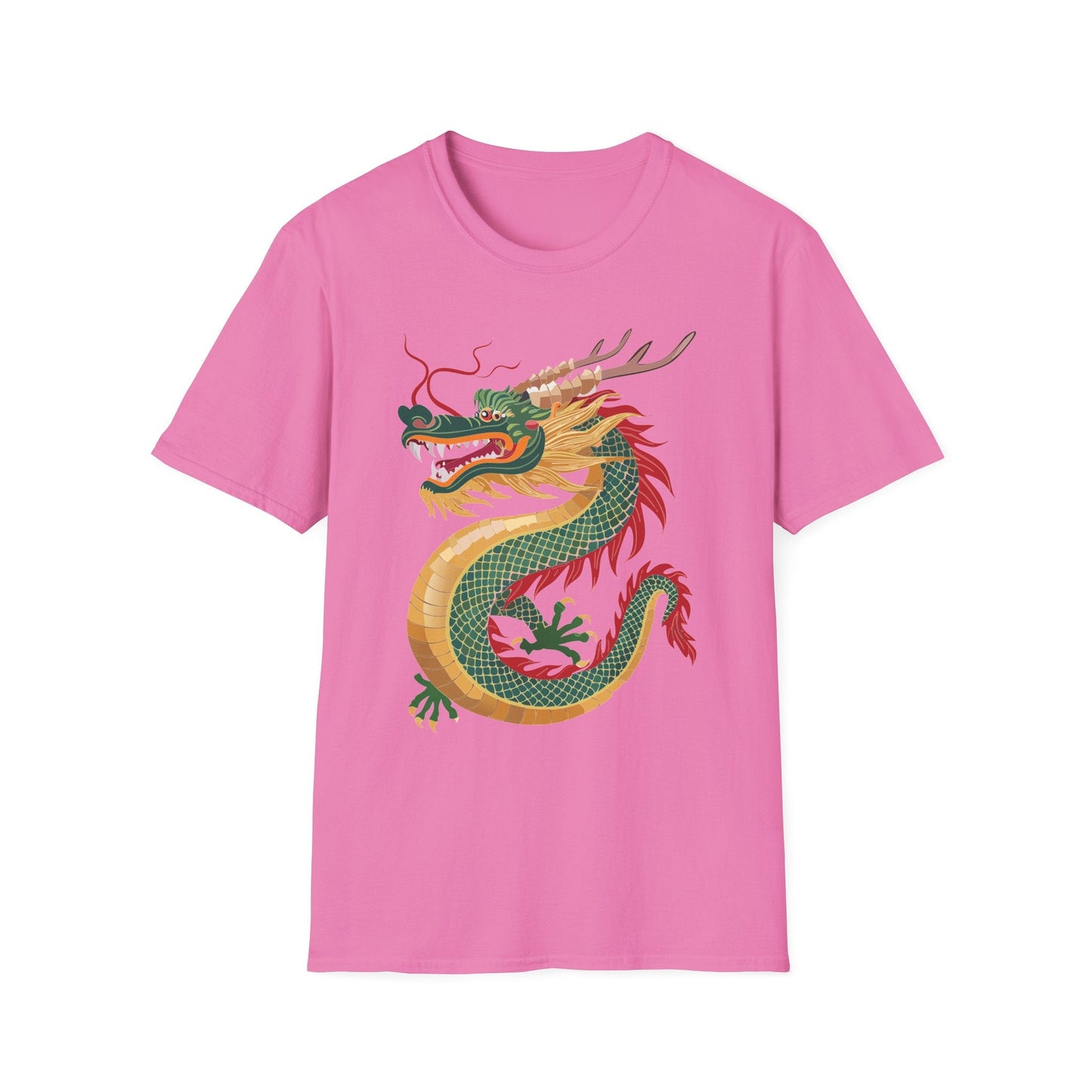 Dragon Graphic Unisex Cotton Softstyle Art Design Tee With Animals 9