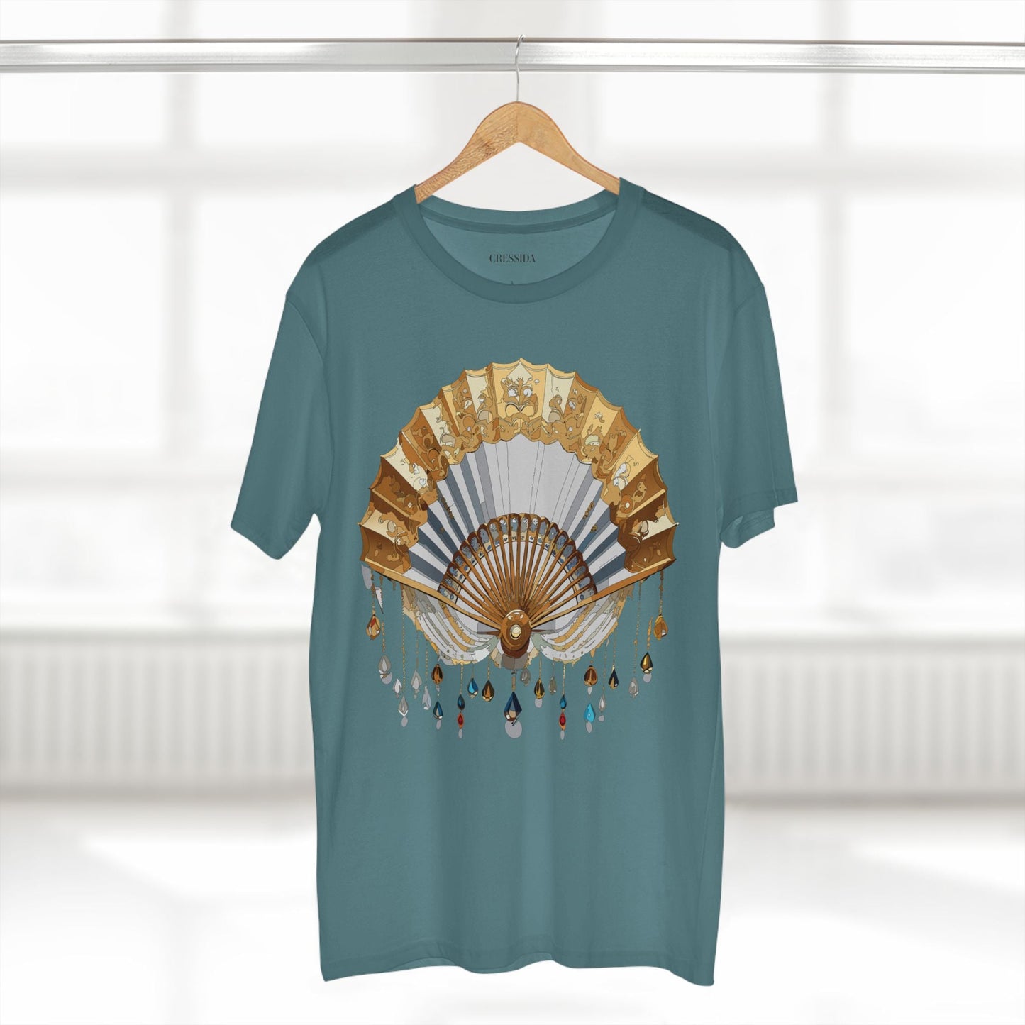 Antique Fan Graphic Design T-Shirt Unisex 100 Cotton Floral Carnival Artwork Tee 13