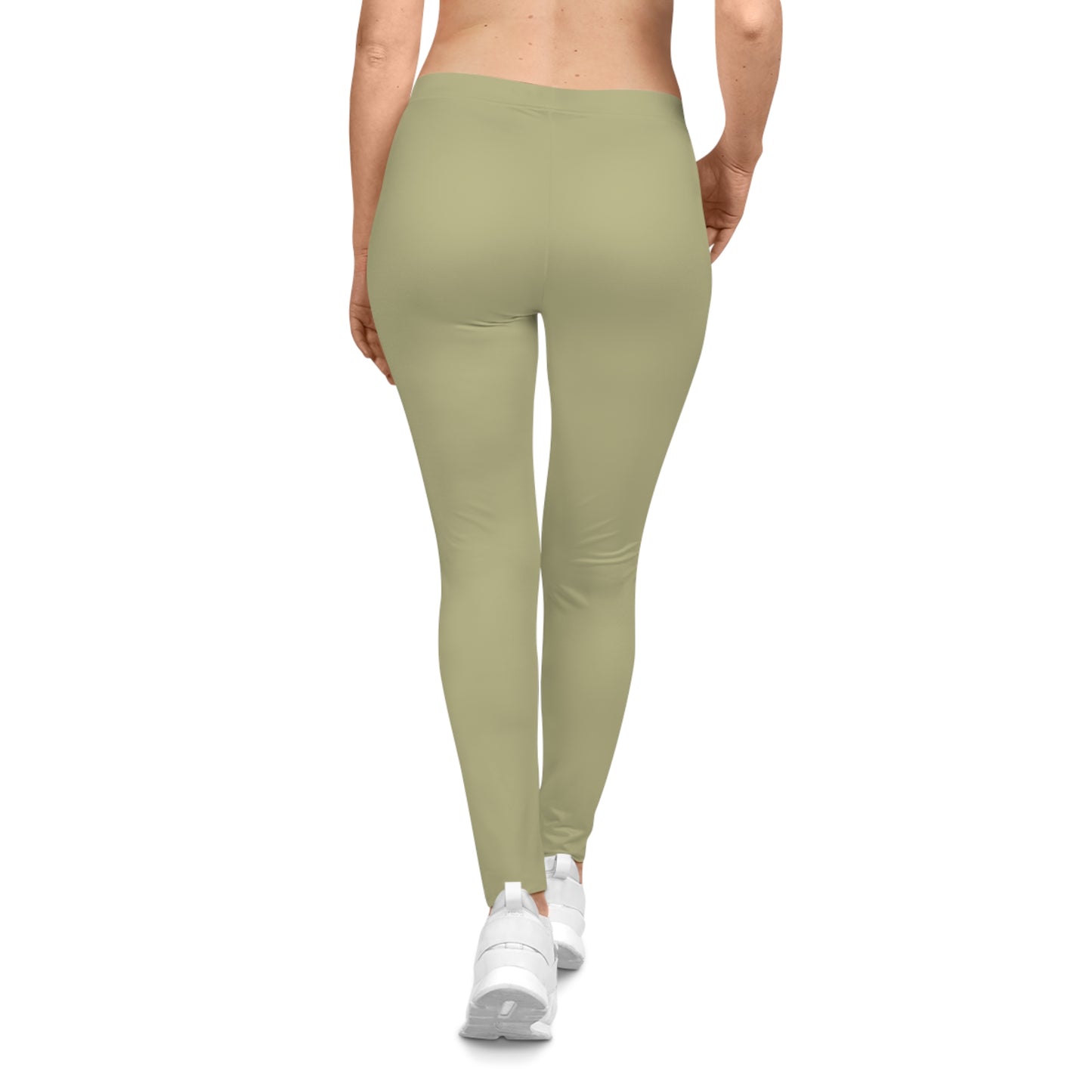 Dry Sage Color Women's Poly-Span Casual Leggings XS-2XL