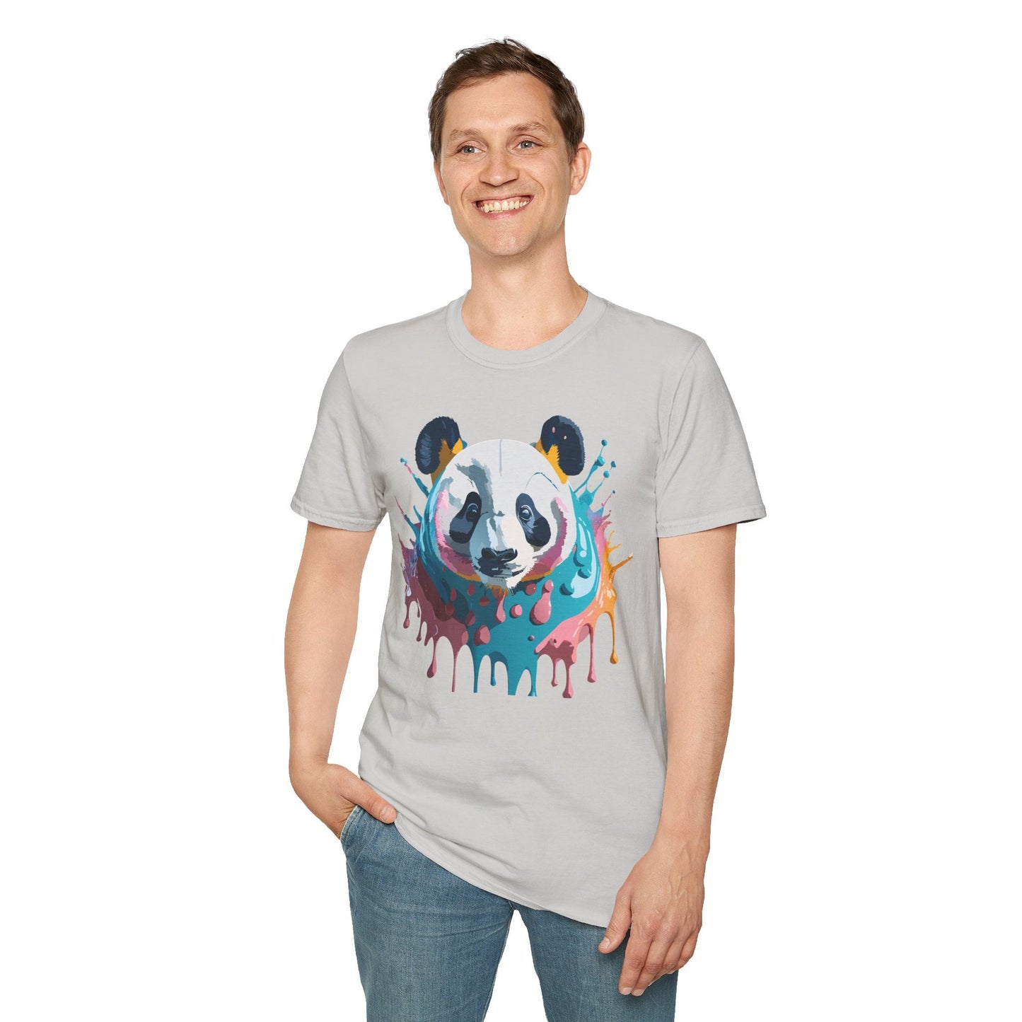 Panda Shirt Unisex T Shirt Gildan Softstyle 64000 Panda Graphic Animal Tee 100 Percent Cotton