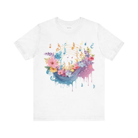 Music Graphic Unisex Cotton Bella+Canvas Tee with Art Design m170
