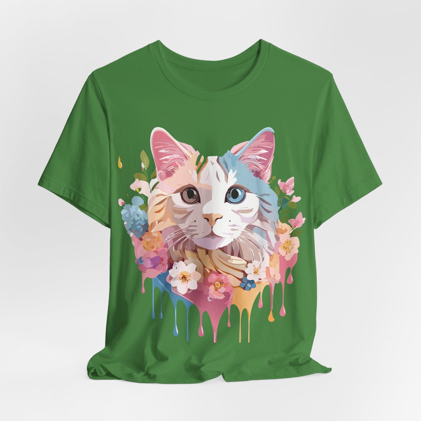 Cat Graphic Tee Unisex Short Sleeve Shirt Featuring Vintage Adelpha Artwork