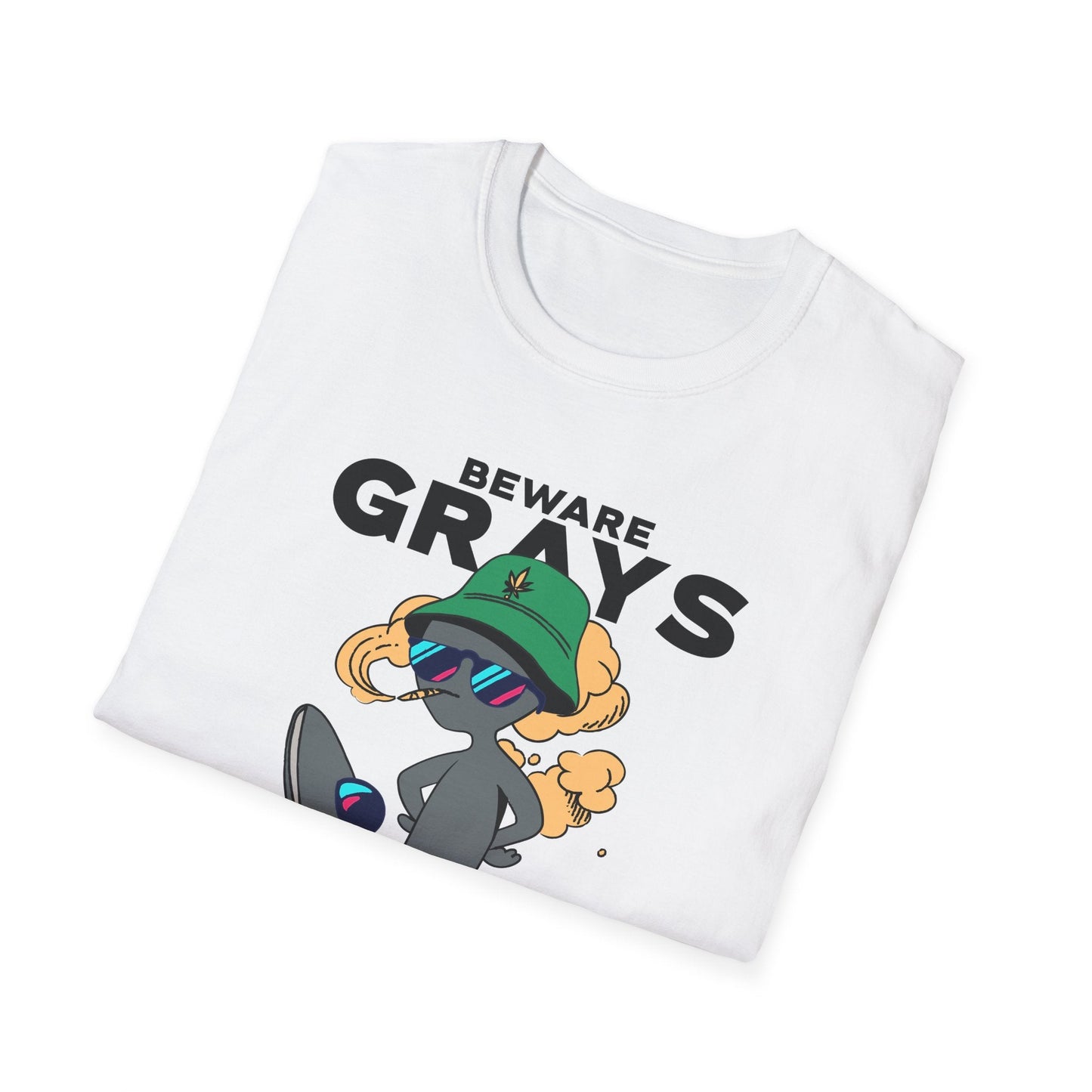 Funny Aliens UFO Graphic Unisex Cotton T-Shirt  18