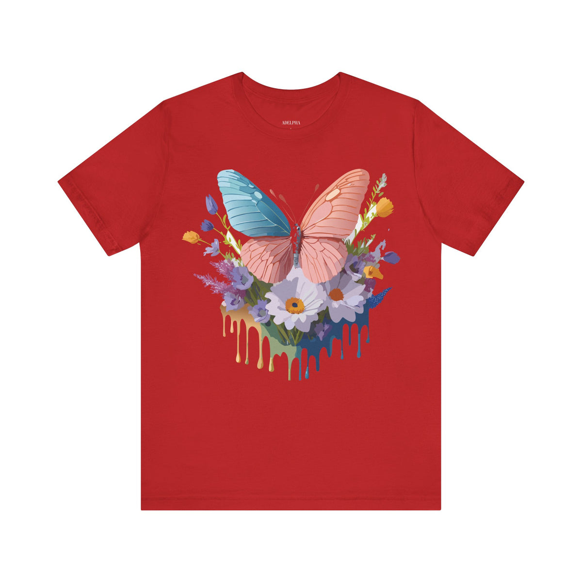 Butterfly Graphic Unisex Cotton Bella+Canvas Tee with Art Design n56