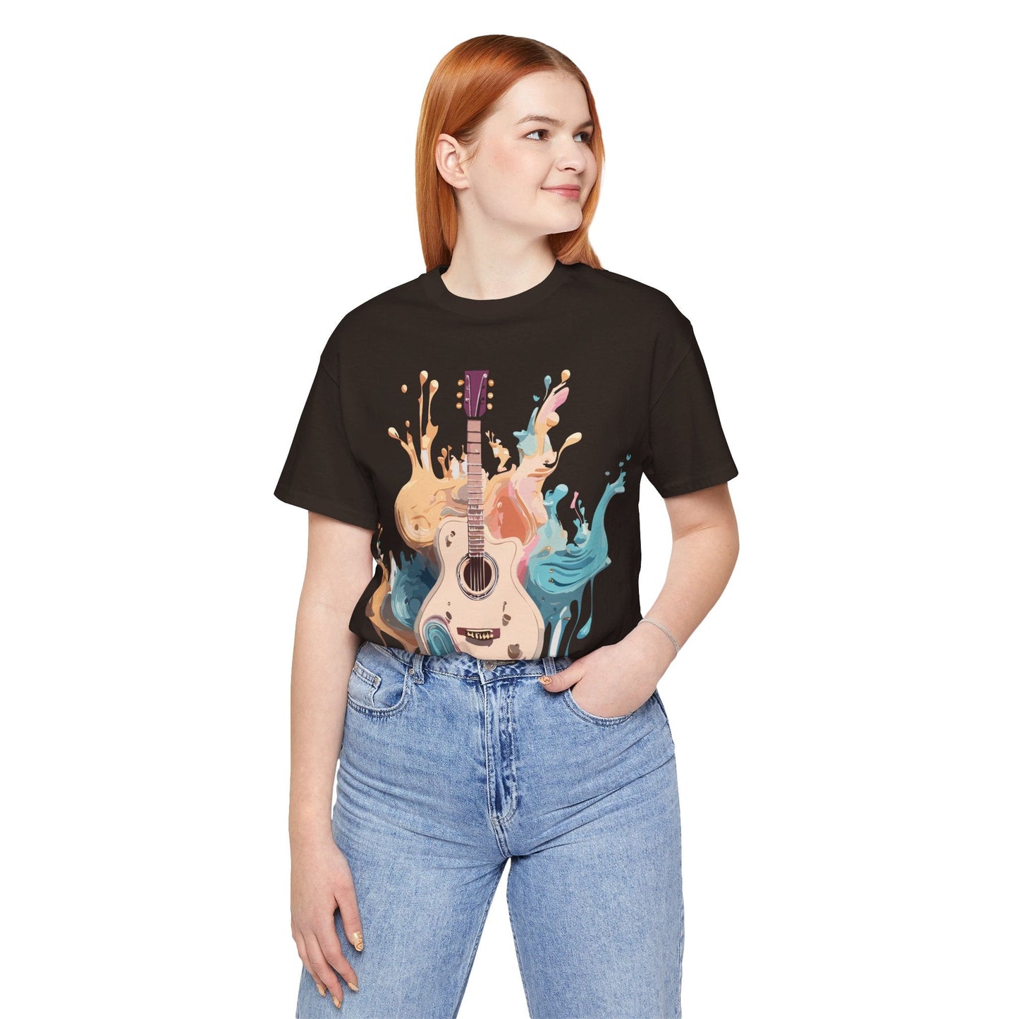 Music Graphic Unisex 100 Cotton Vintage Art with Musical Elements Tee 67