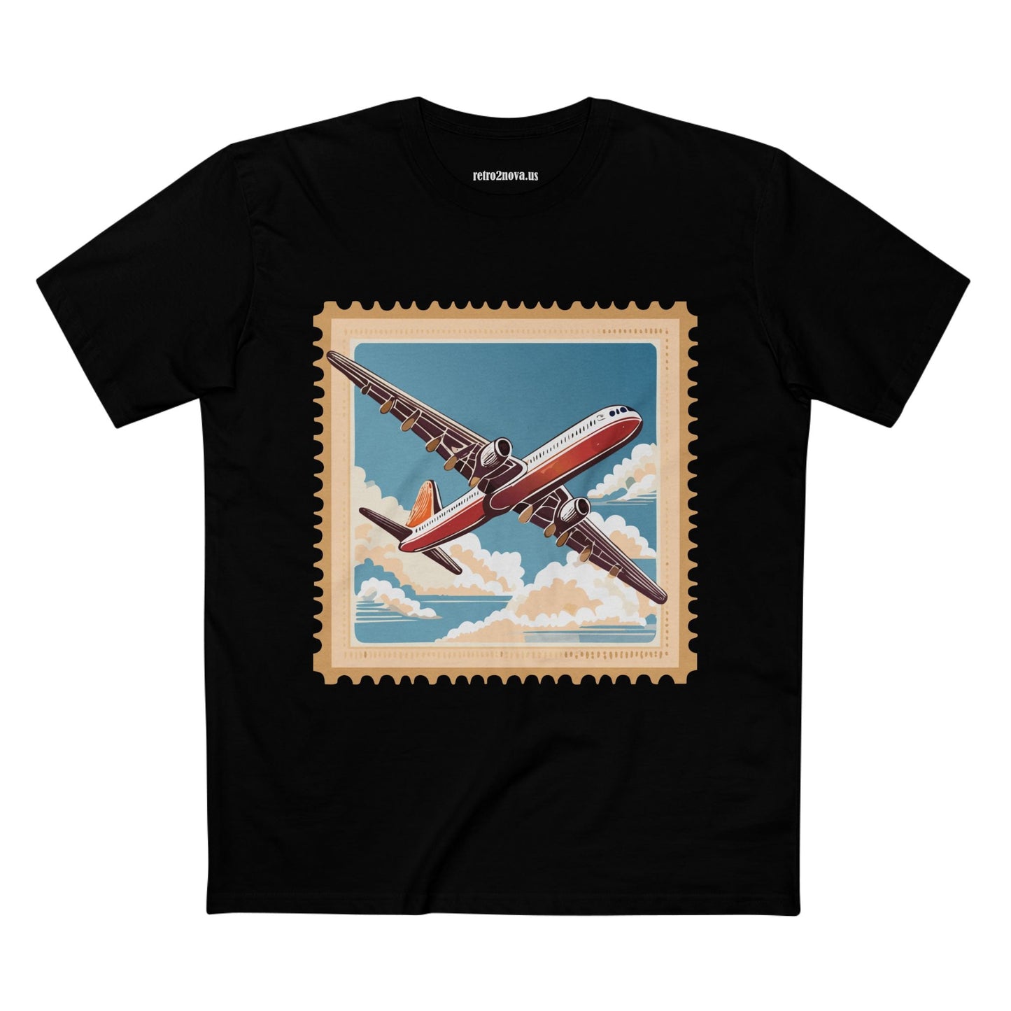 Postage Stamp Shirt Unisex Premium Cotton Tee With Original Art Design From Retro2Nova PS38