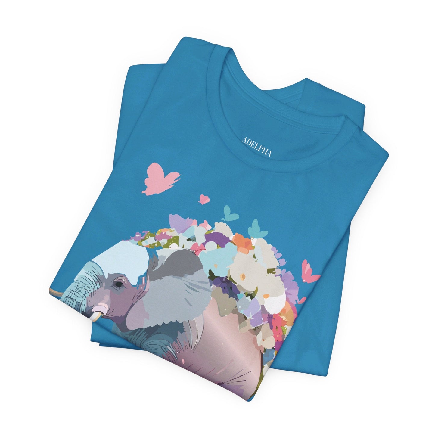 Elephant Shirt Graphic Tee Unisex Vintage Inspired Art Design By Adelpha Original Artwork