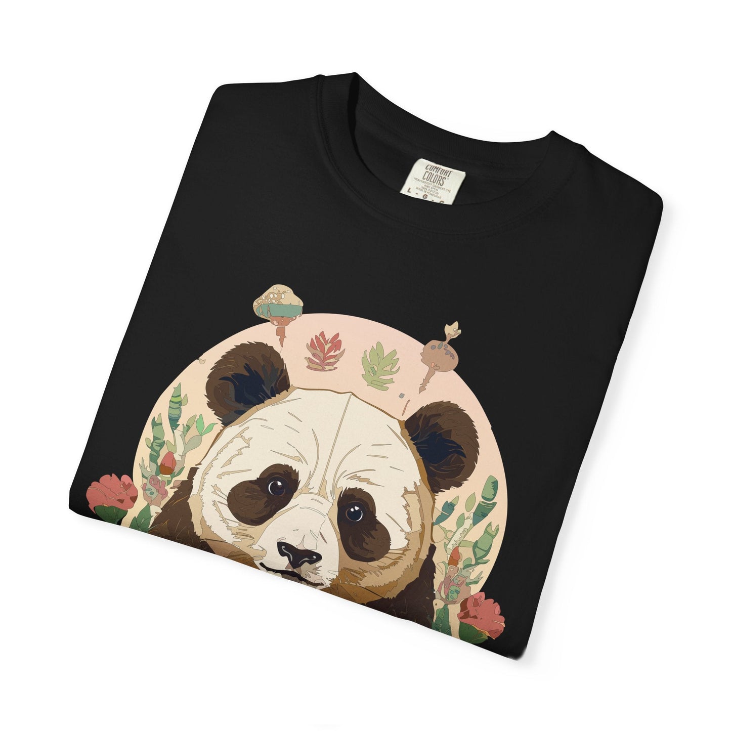 Panda Portrait Graphic T-Shirt Unisex Cotton Floral Animal Art Tee p2