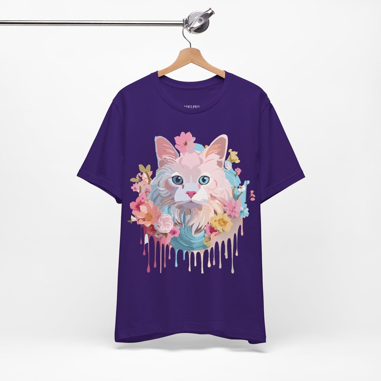 Cat Graphic Tee Unisex Shirt With Cat Art By Adelpha Vintage Inspired