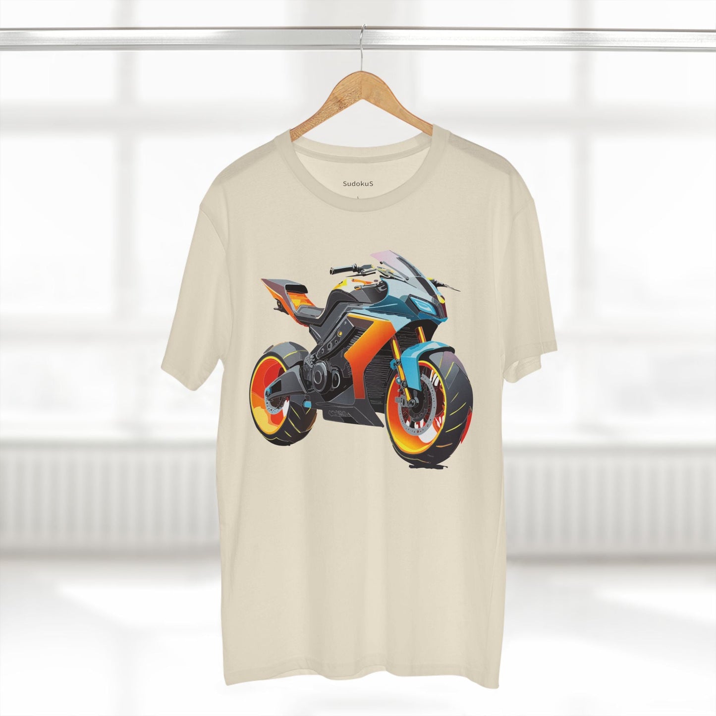 Moto Bike Graphic Unisex 100 Cotton Staple Tee 29