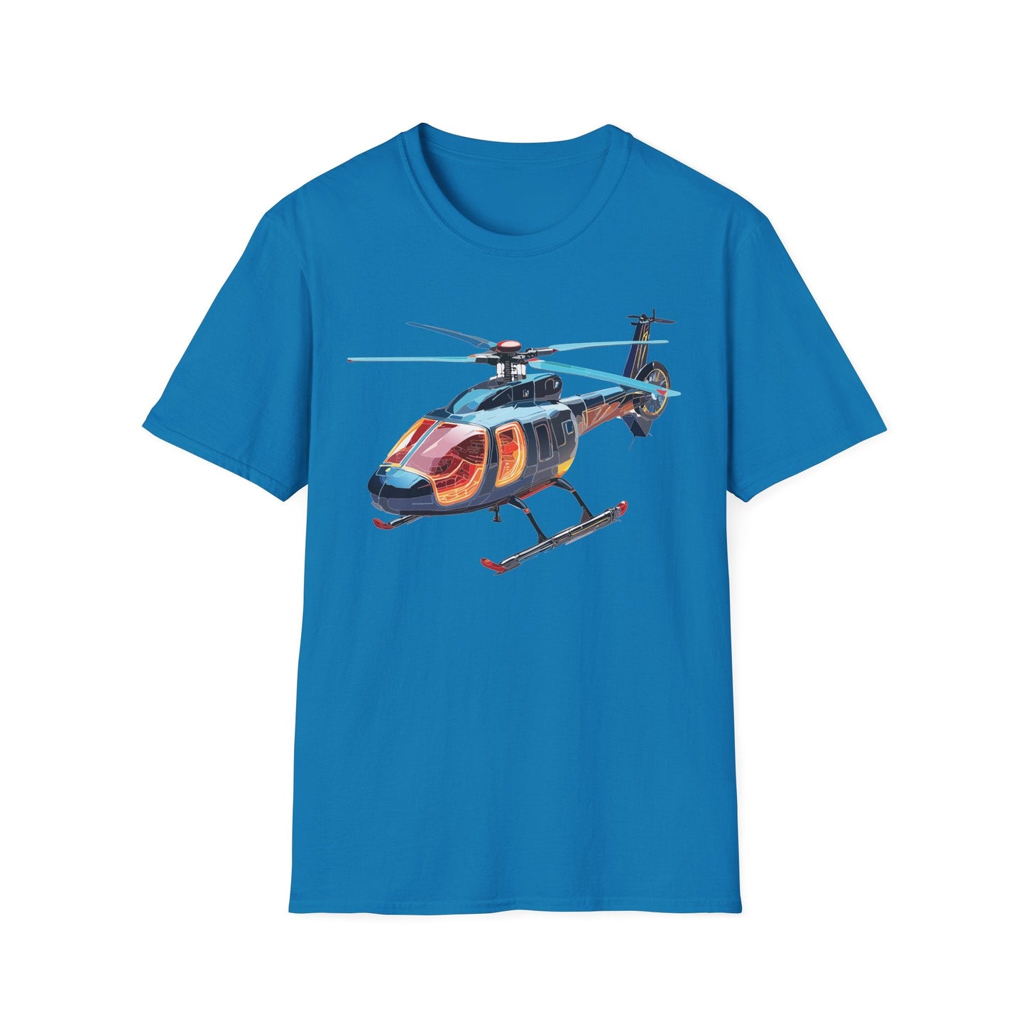Chopper Helicopter Graphic Unisex Cotton Softstyle Short Sleeve Tee 6