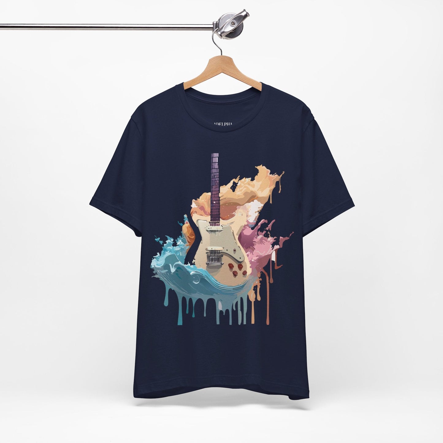 Music Graphic Unisex 100 Cotton Vintage Art with Musical Elements Tee 49
