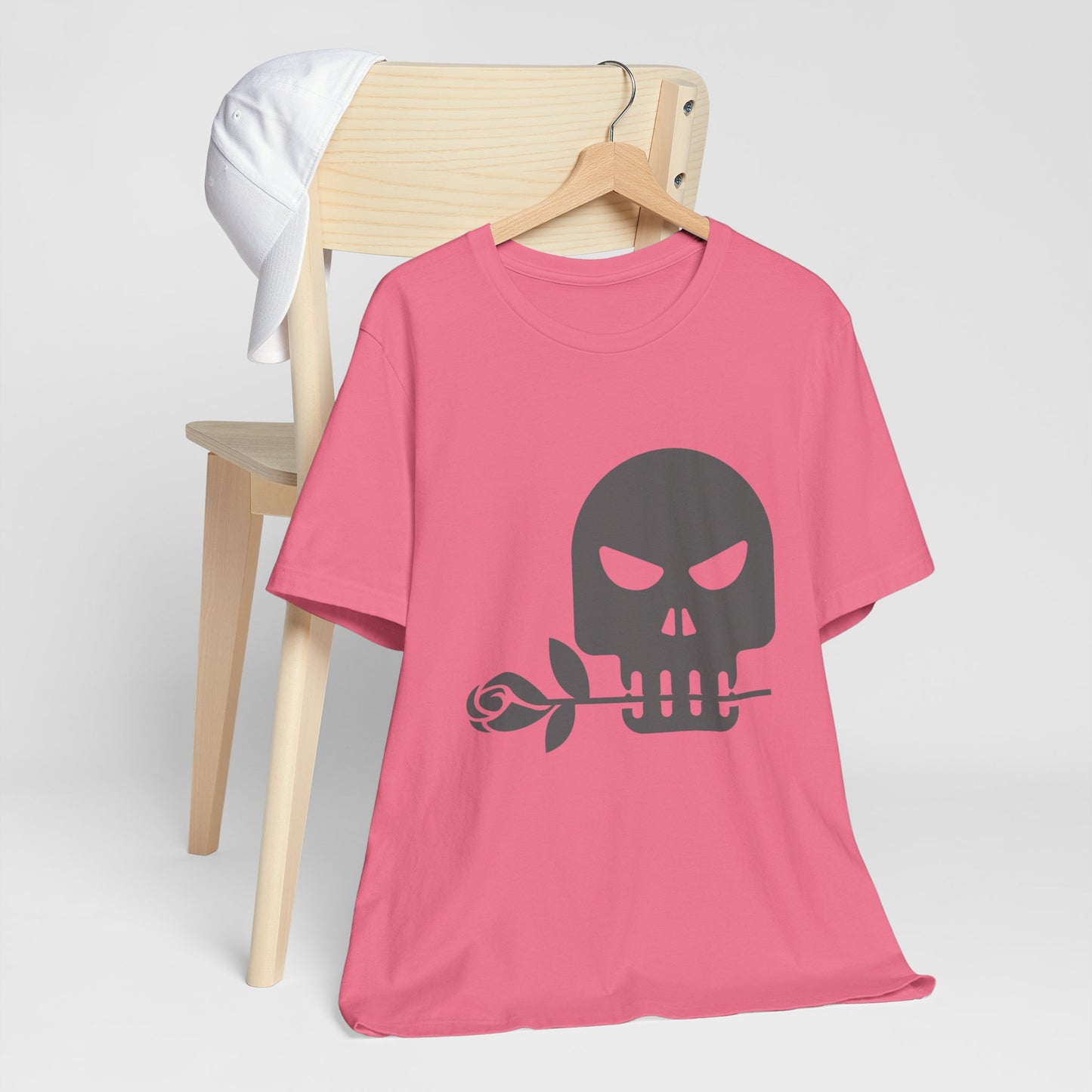 Unisex Cotton Tee Shirt with Skull