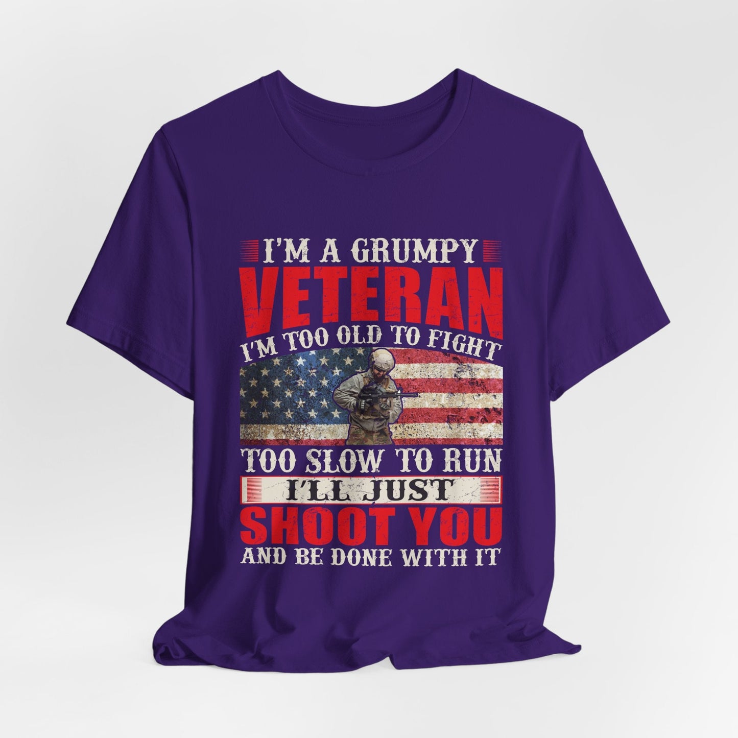 Army Veteran Patriotic Graphic Design Unisex Cotton T-Shirt v38