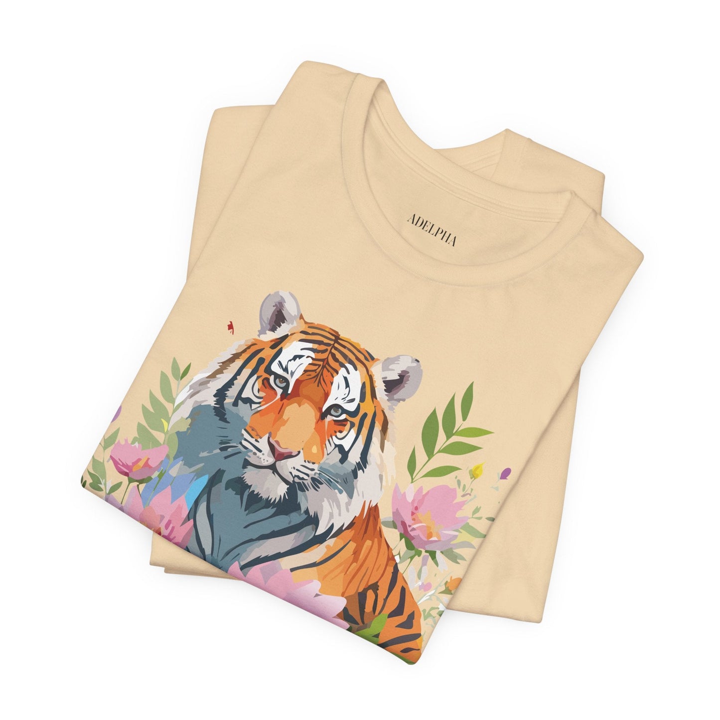 Tiger Graphic Tee Unisex Shirt By Adelpha Vintage Inspired Artwork Short Sleeve