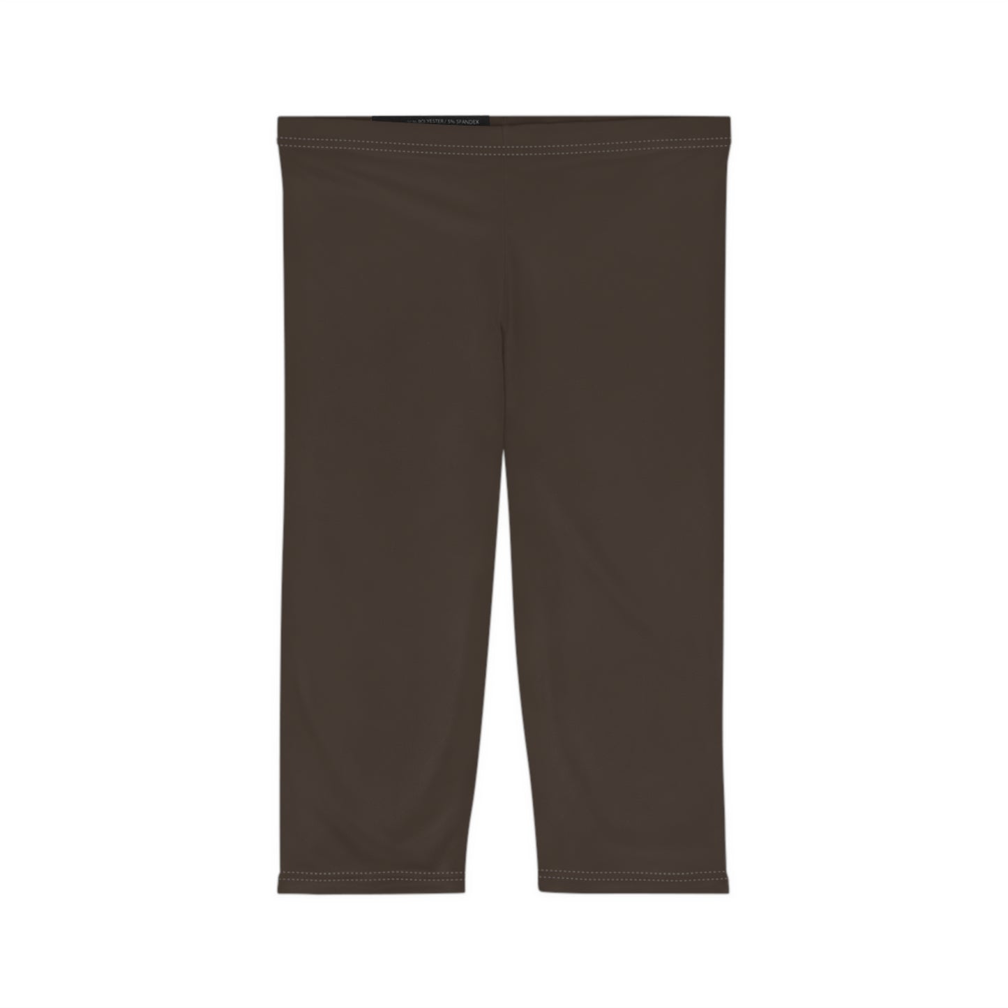Taupe Color Women's Brushed Suede Poly Span Casual Capri Leggings XS-2XL