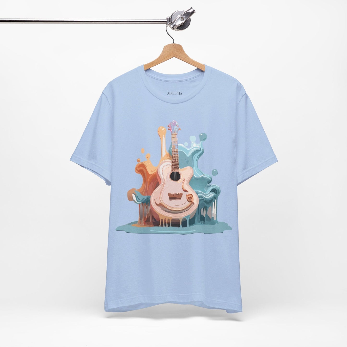 Music Graphic Unisex 100 Cotton Vintage Art with Musical Elements Tee 58