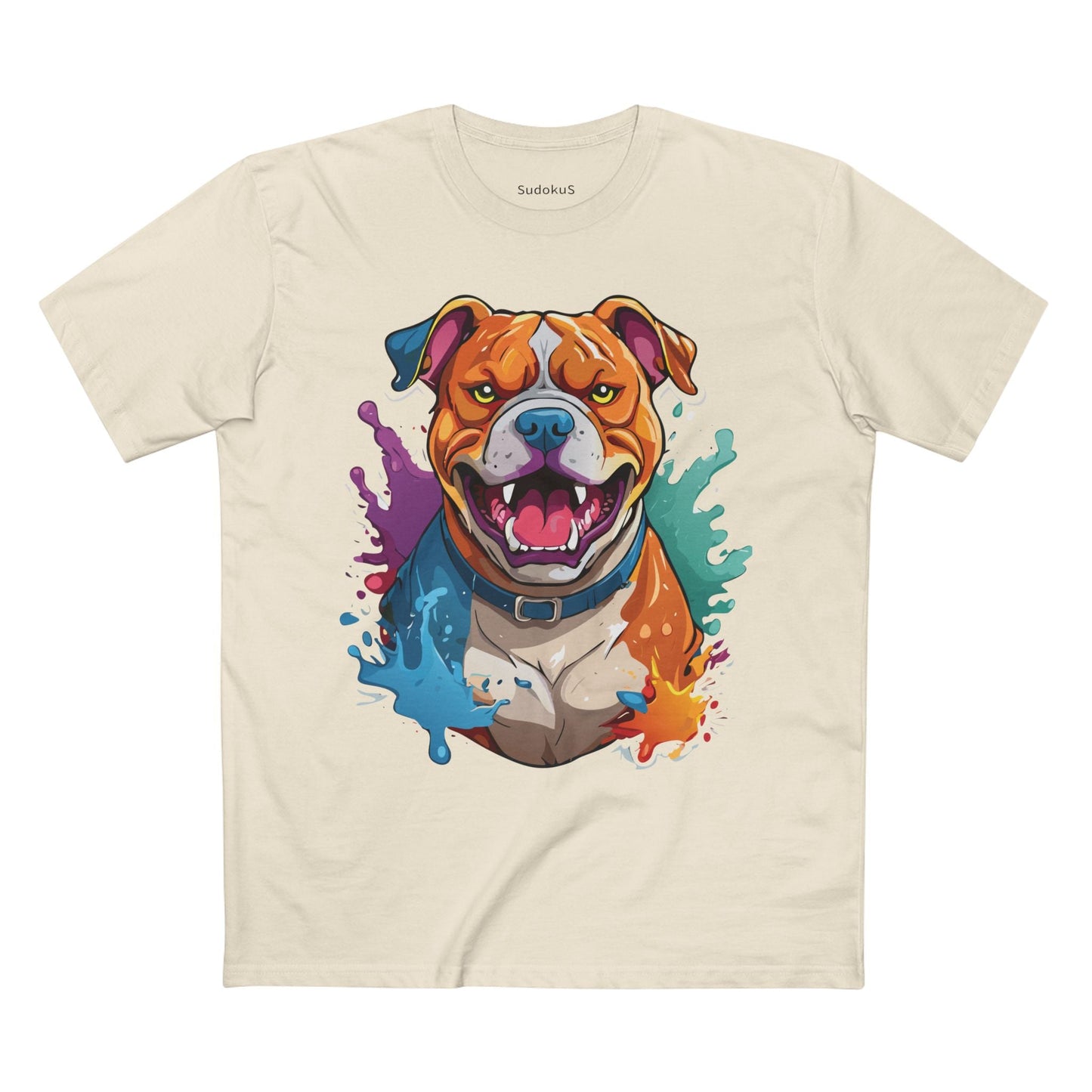 Dog Graphic Unisex 100 Cotton Staple Tee with Animal Design Artwork 34