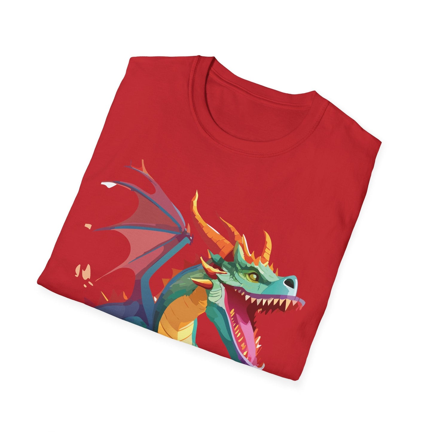 Dragon Graphic Unisex Cotton Softstyle Art Design Tee With Animals 14
