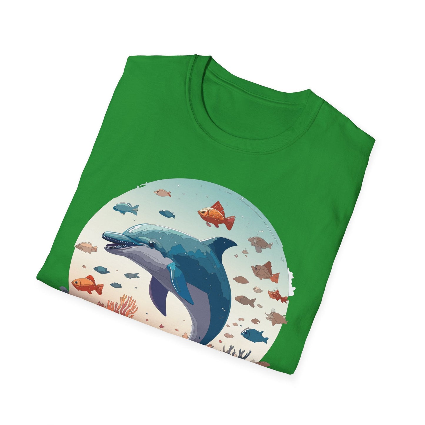 Dolphin Shirt Unisex Softstyle T Shirt Gildan 64000 100 Percent Ring Spun Cotton Lightweight Tee