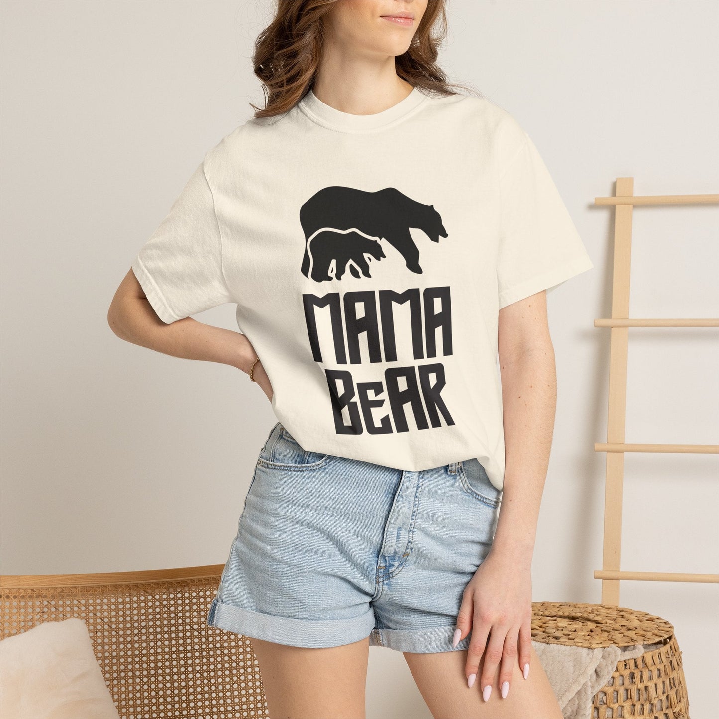 Mama Bear Mom T-shirt Mother's Day Mama Tee Unisex Comfort Colors Garment-Dyed Cotton h12