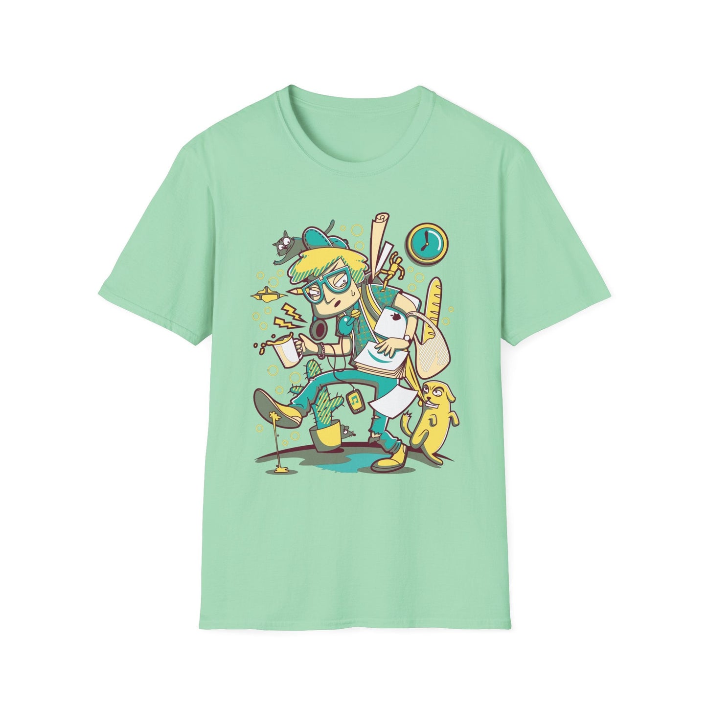Cartoon T Shirt Animation T Shirt Funny Tee Shirt Unisex Gildan Softstyle 64000 Cotton Tee