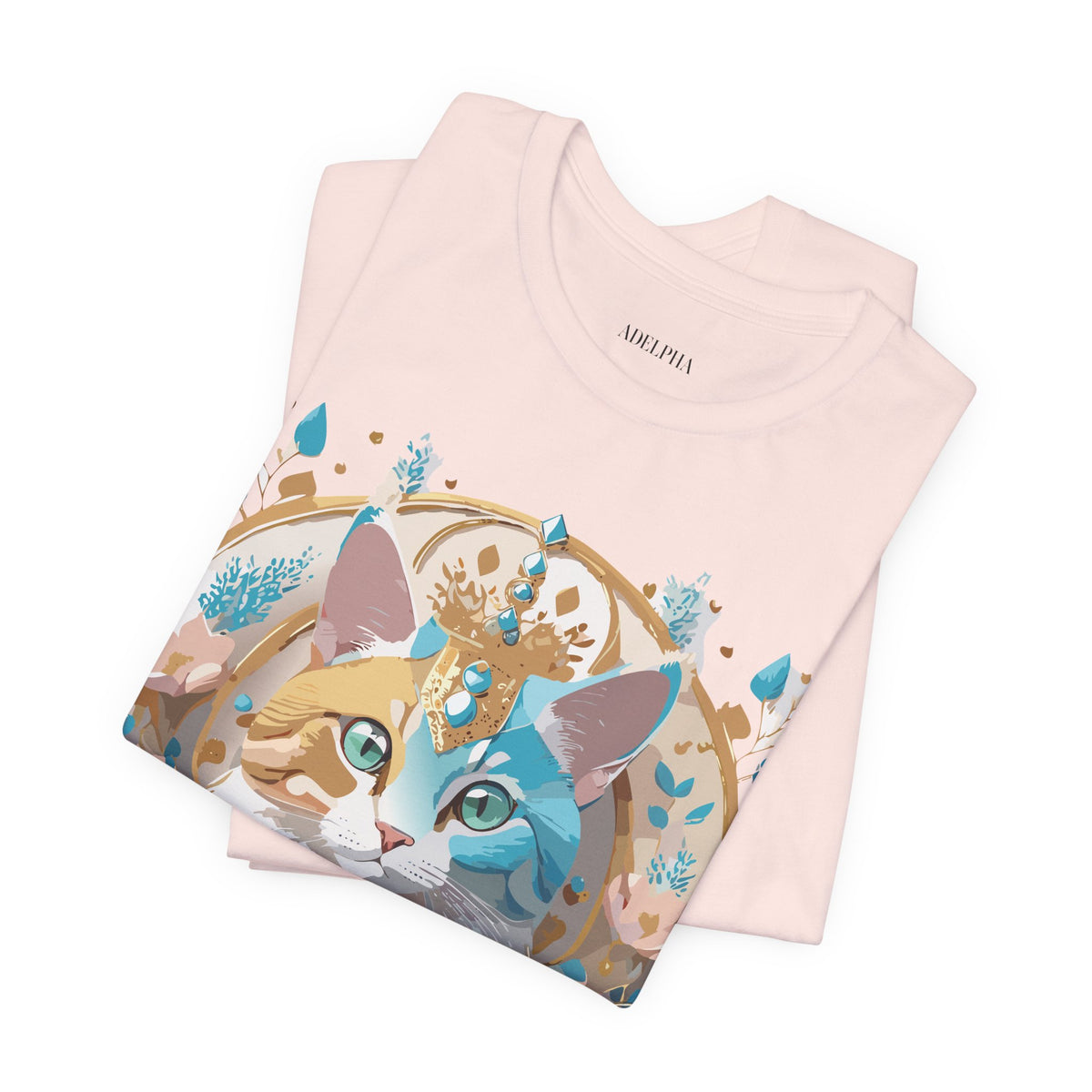 Medallion Graphic Unisex Cotton Bella+Canvas Tee with Floral Art Design m58