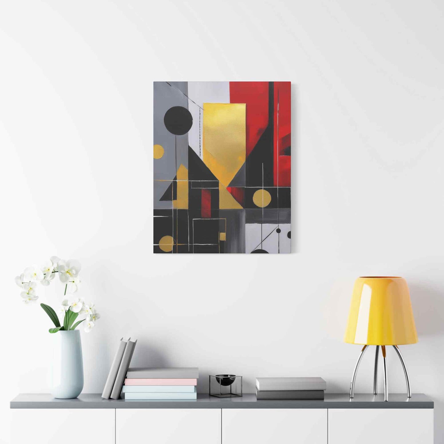 Red Abstract Painting Print Canvas 20x24,20x30,24x30, 24x32,24x36,30x40, 32x48,36x48,40x60 Pine-Wood Inner Frame ABS-22