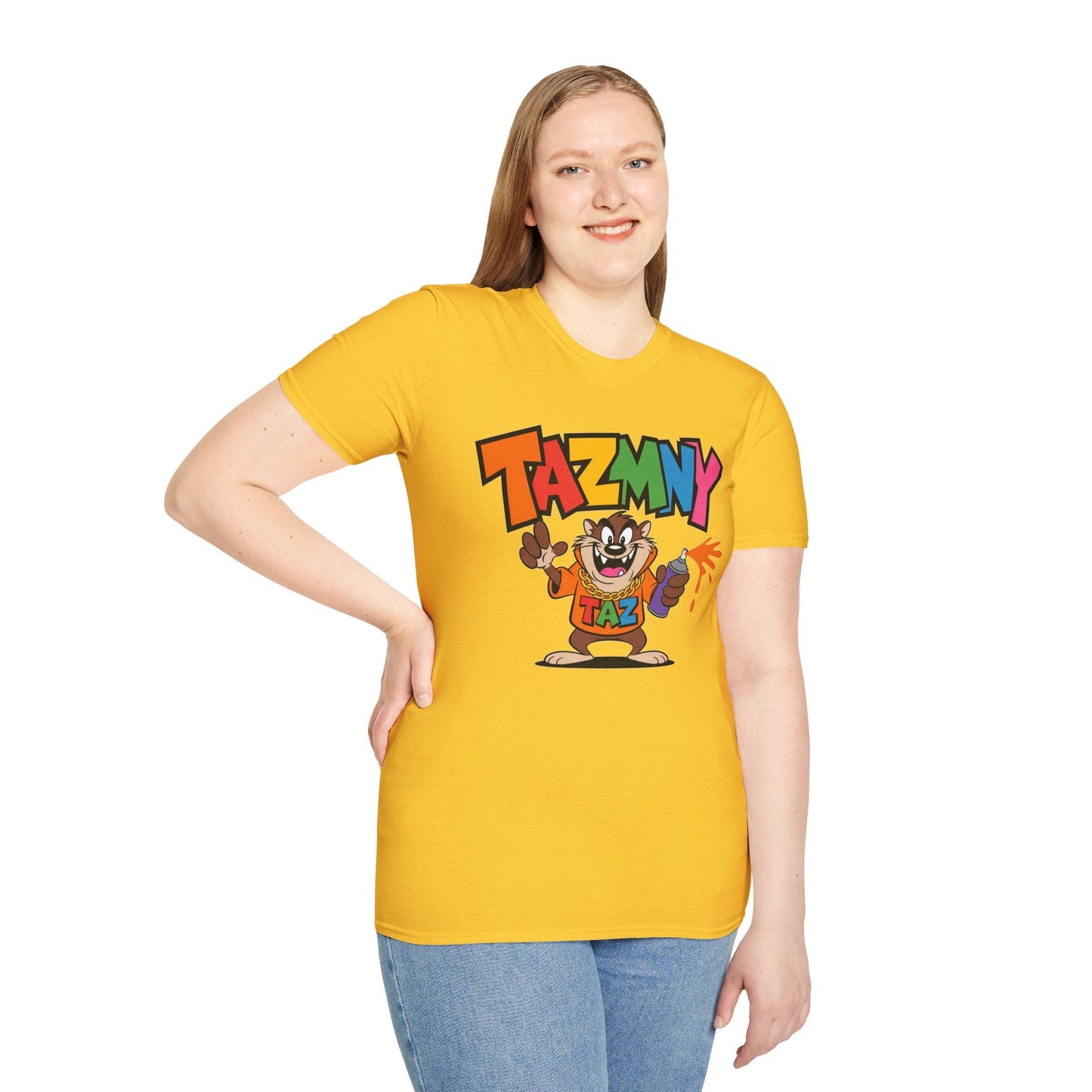 Unisex Cartoon T Shirt With Animation Print Funny Animals Softstyle Tee From Gildan 64000