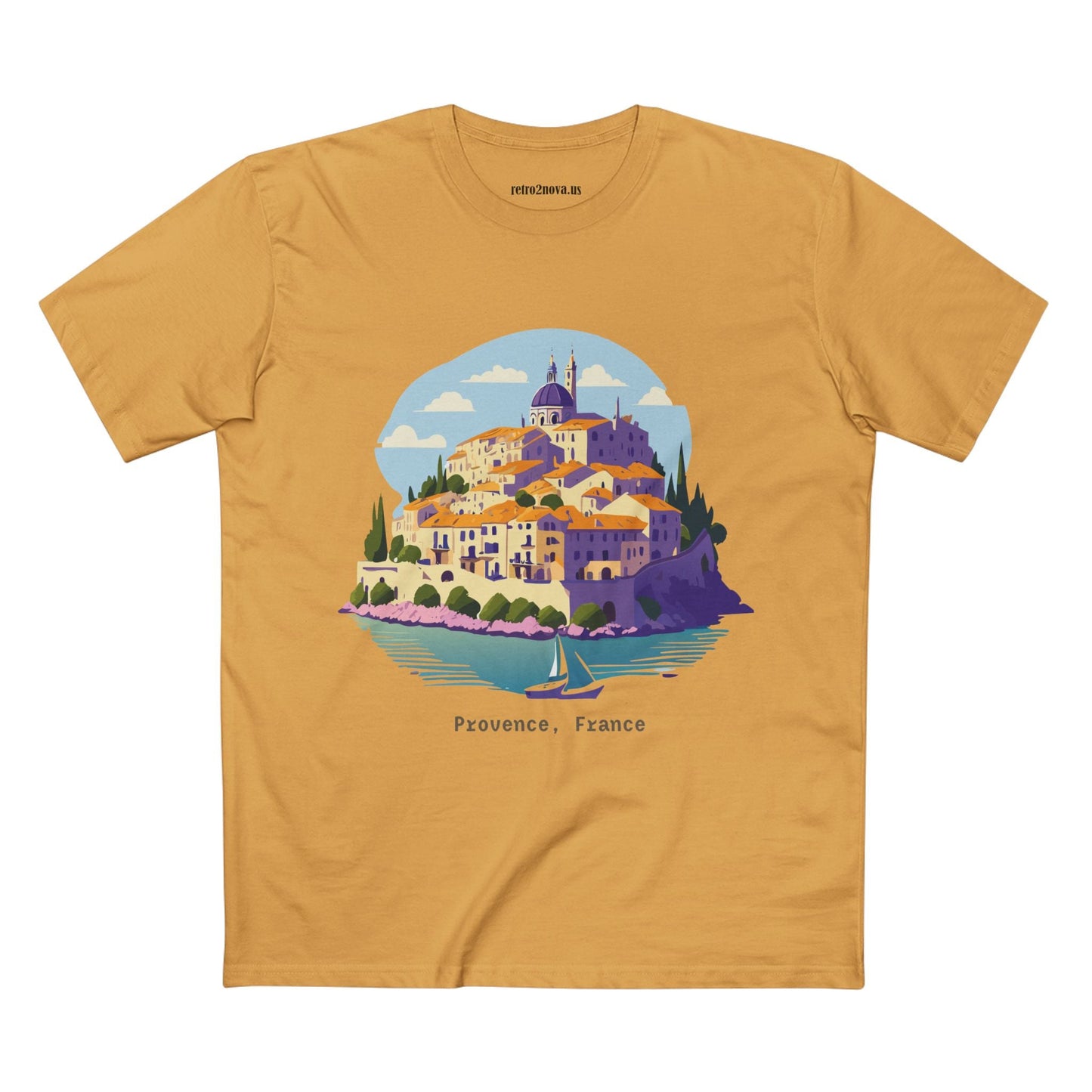 Travel Shirt Provence Tourist Unisex Premium Cotton Tee With Original Art Design Retro2Nova