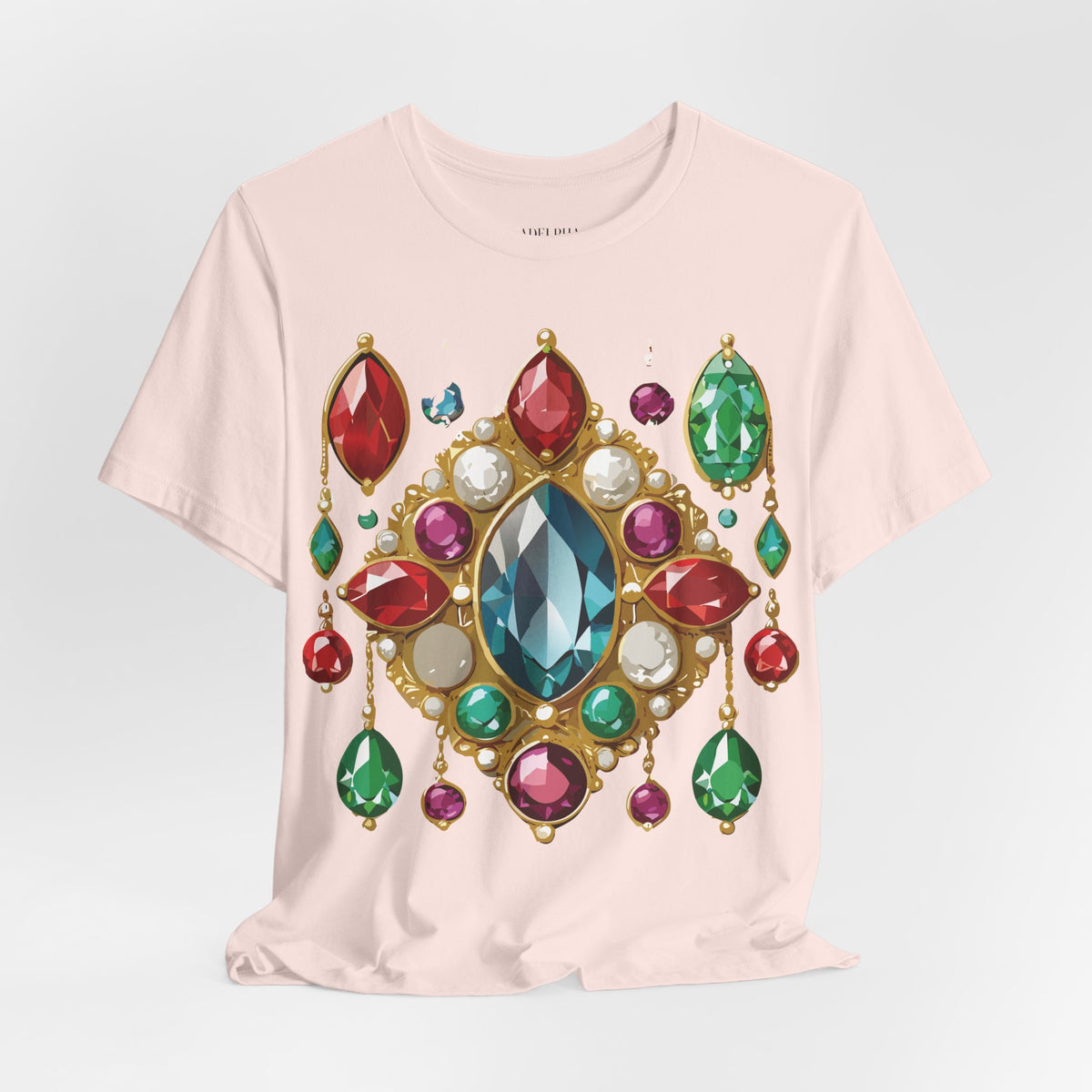 Jewelry Graphic Unisex Cotton Bella+Canvas Tee with Art Design n129