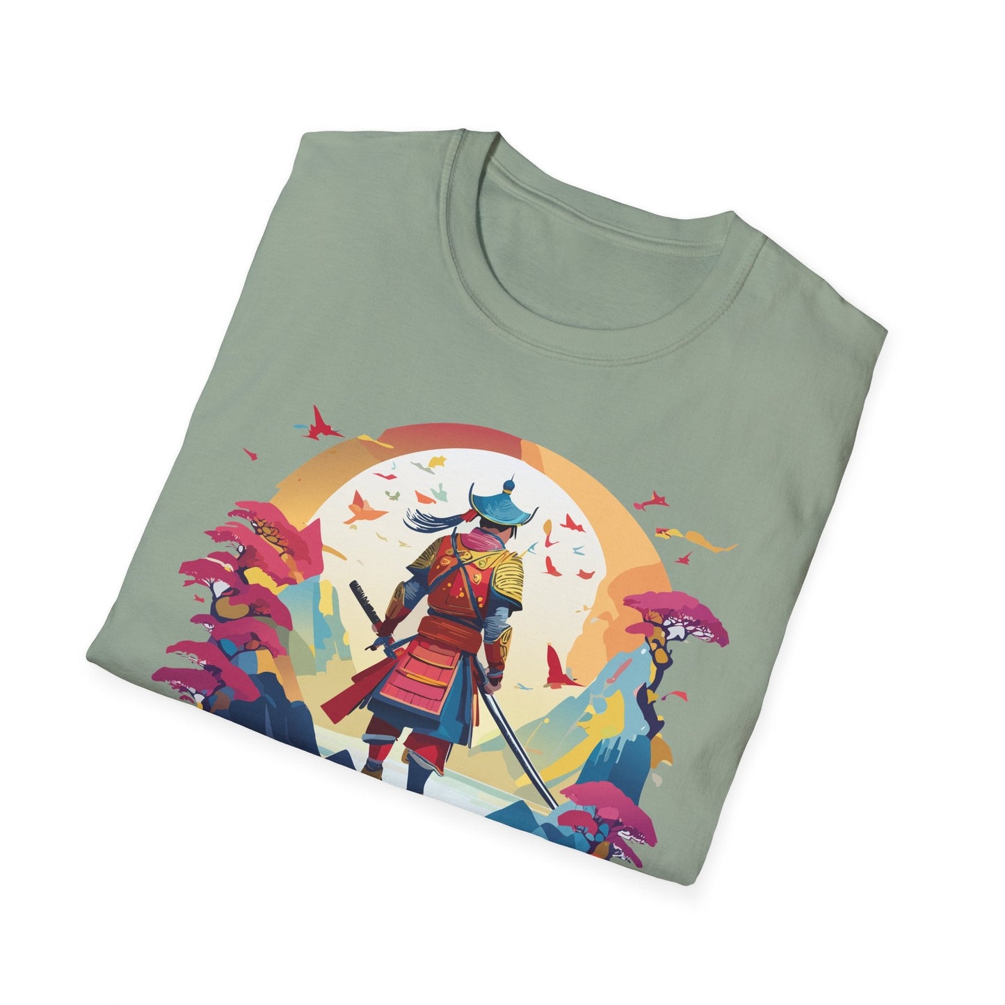 Samurai Shirt Unisex Tee Made With 100 Percent Ring Spun Cotton Soft Durable Comfort Gildan 64000