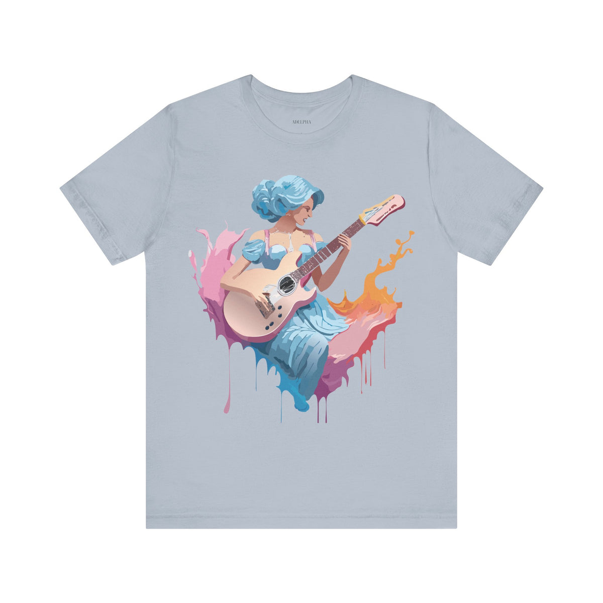 Music Graphic Unisex Cotton Bella+Canvas Tee with Art Design m135
