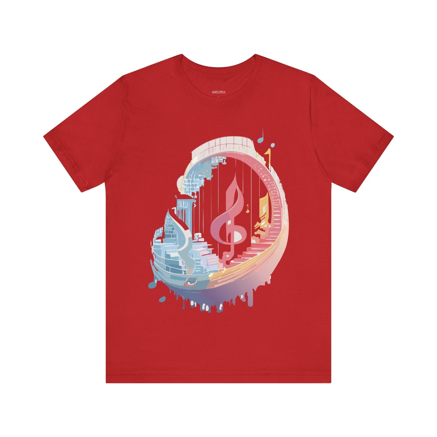 Music Graphic Unisex 100 Cotton Vintage Art with Musical Elements Tee 33