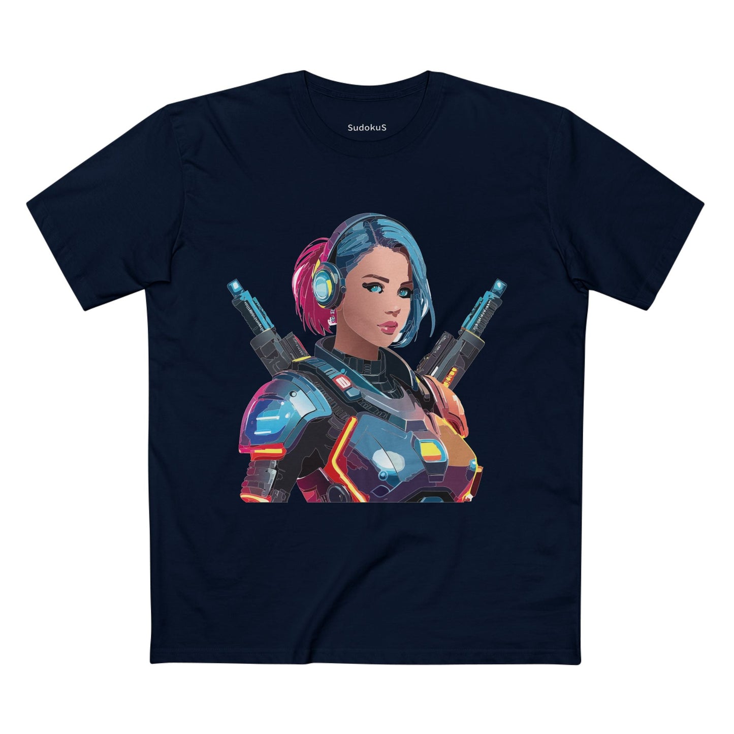 Army-woman Graphic Unisex 100 Cotton Staple Tee 8