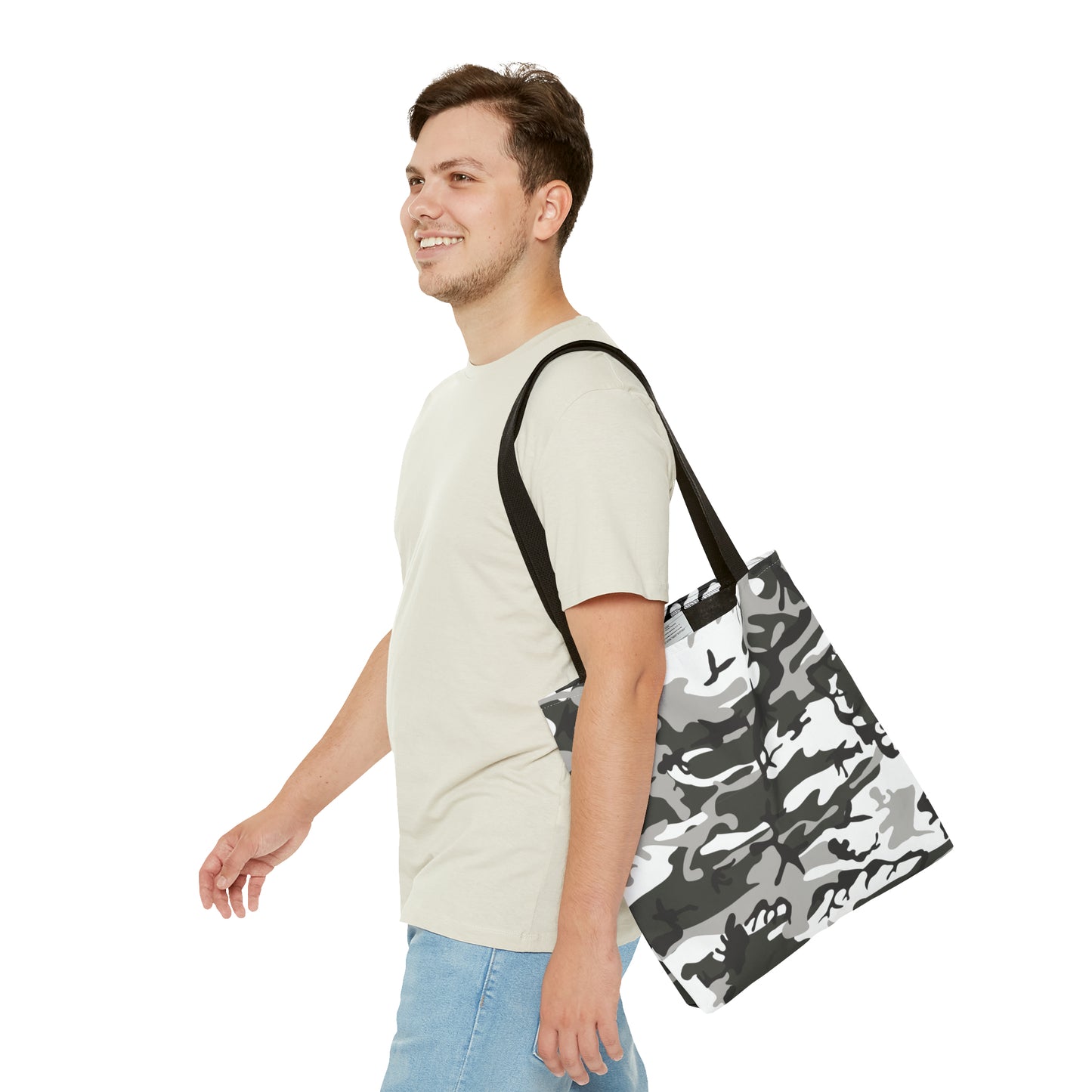 Canvas Bag with Abstract Prints